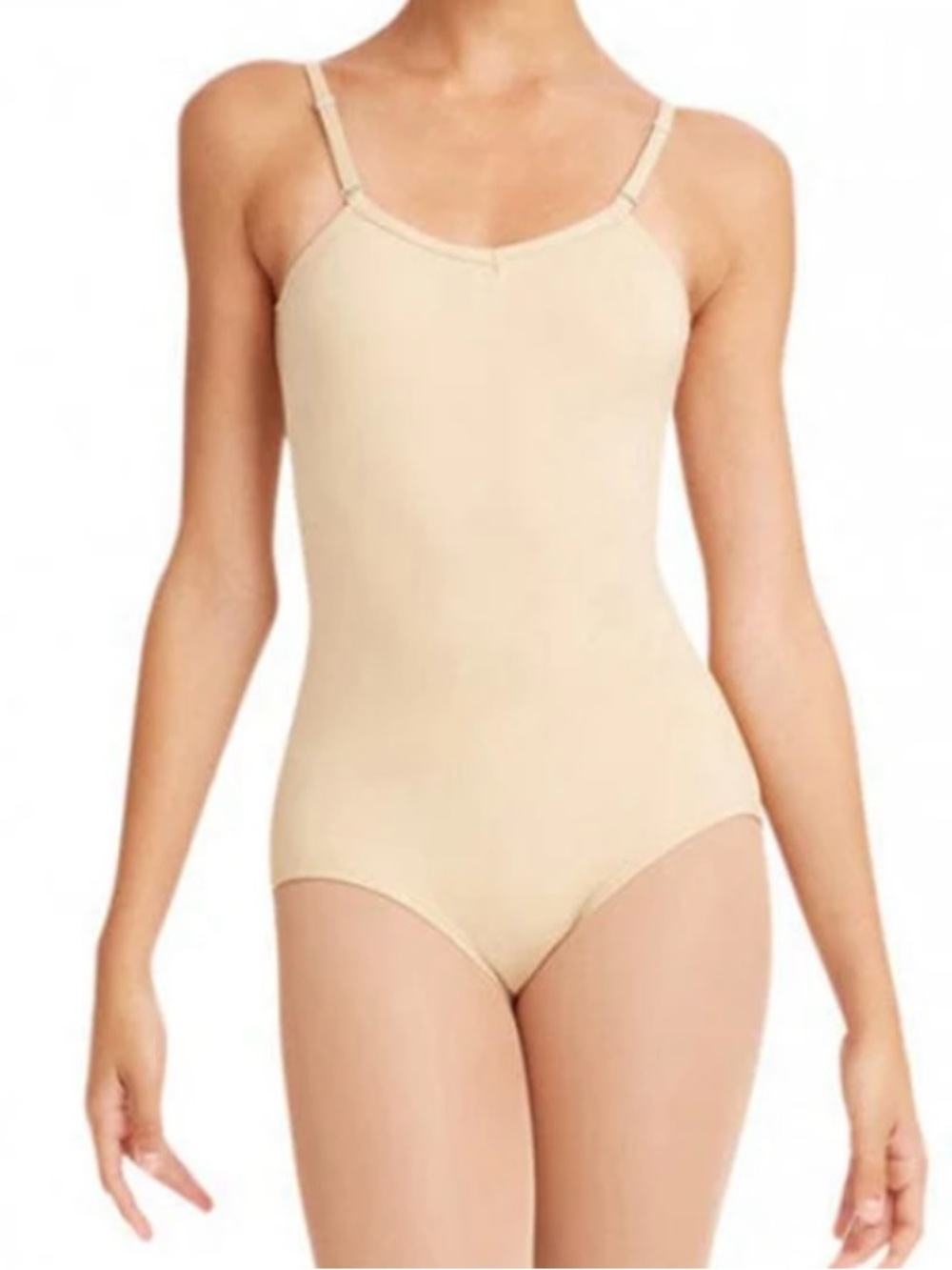 Capezio Nude Camisole Leotard Adult XS Adjustable Straps Ballet Dance Bodysuit